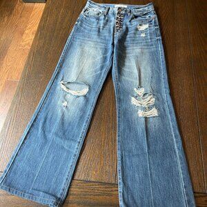 KanCan Distressed High-Rise Button Fly Jeans – Size 5